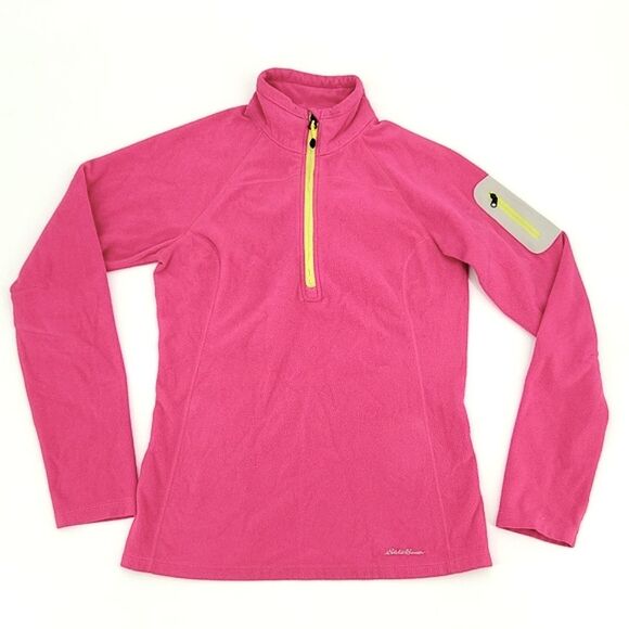 Eddie Bauer First Ascent Fleece 1/4 Zip Pullover Jacket Size Small Womens Pink - Picture 1 of 8